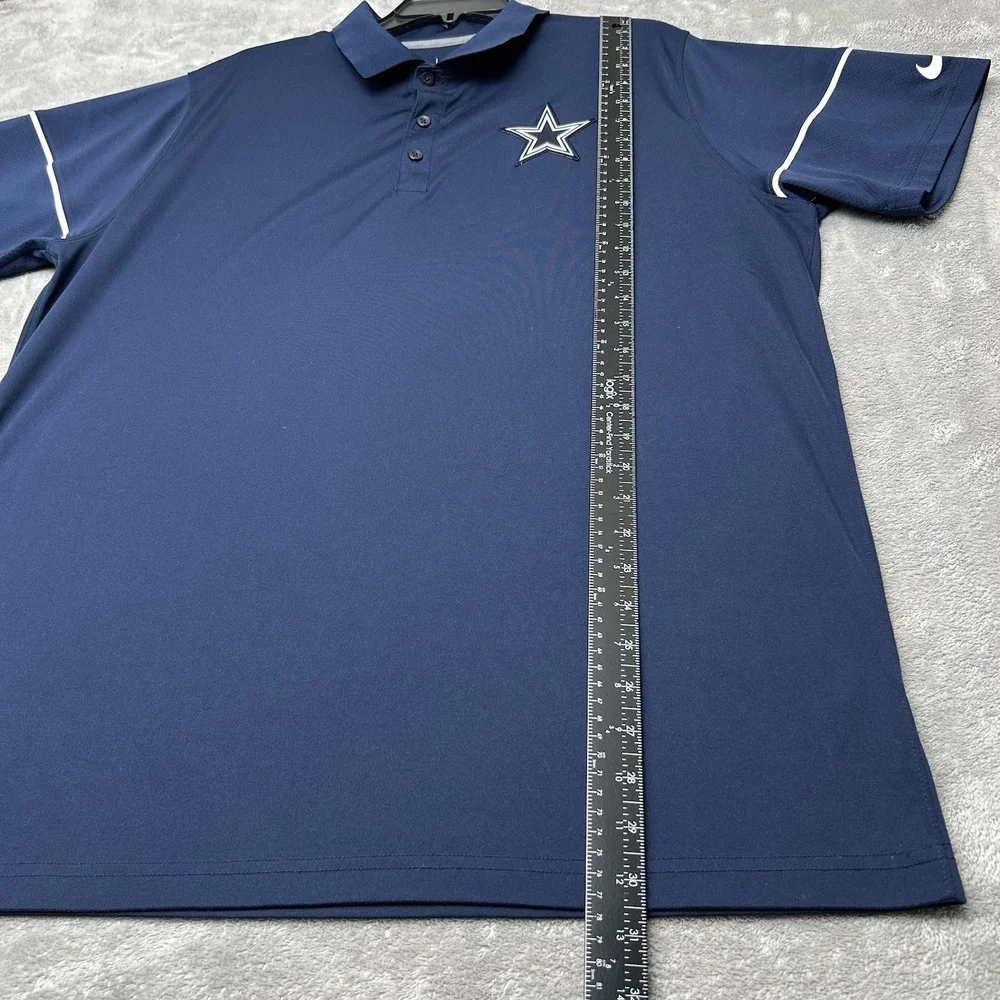 Dallas Cowboys Shirt Mens XL Nike Polo Dri-Fit Performance Golf NFL Training